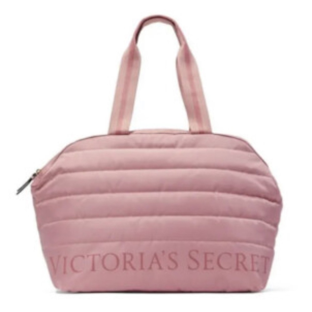Victoria's Secret Light Pink Quilted Travel Bag